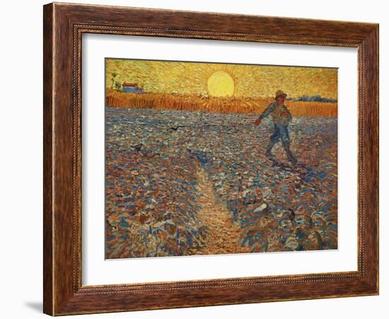 The Sower, c.1888-Vincent van Gogh-Framed Premium Giclee Print