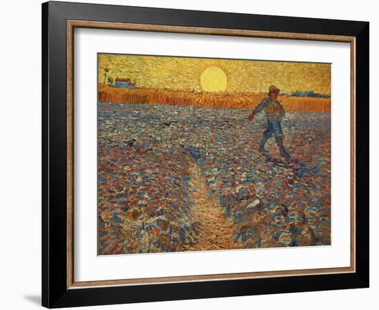 The Sower, c.1888-Vincent van Gogh-Framed Premium Giclee Print