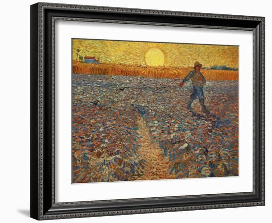 The Sower, c.1888-Vincent van Gogh-Framed Premium Giclee Print