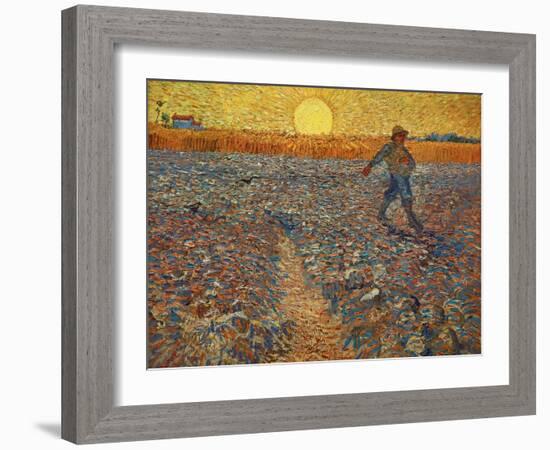 The Sower, c.1888-Vincent van Gogh-Framed Giclee Print