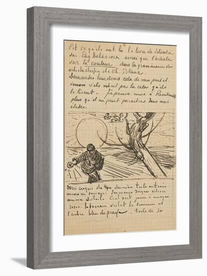 The Sower, Letter to Theo from Arles, C. 25 November 1888-Vincent van Gogh-Framed Giclee Print