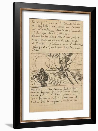 The Sower, Letter to Theo from Arles, C. 25 November 1888-Vincent van Gogh-Framed Giclee Print