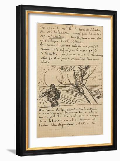 The Sower, Letter to Theo from Arles, C. 25 November 1888-Vincent van Gogh-Framed Giclee Print