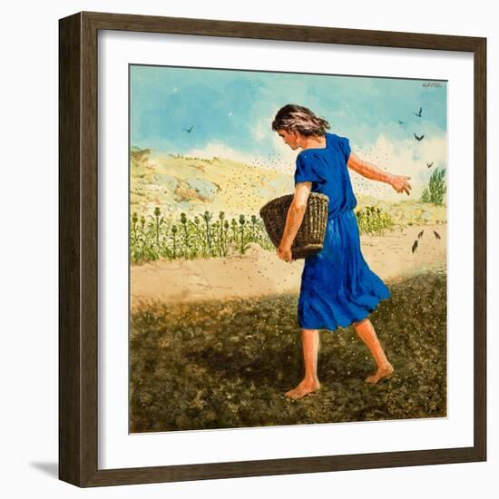 The Sower of the Seed-Clive Uptton-Framed Giclee Print