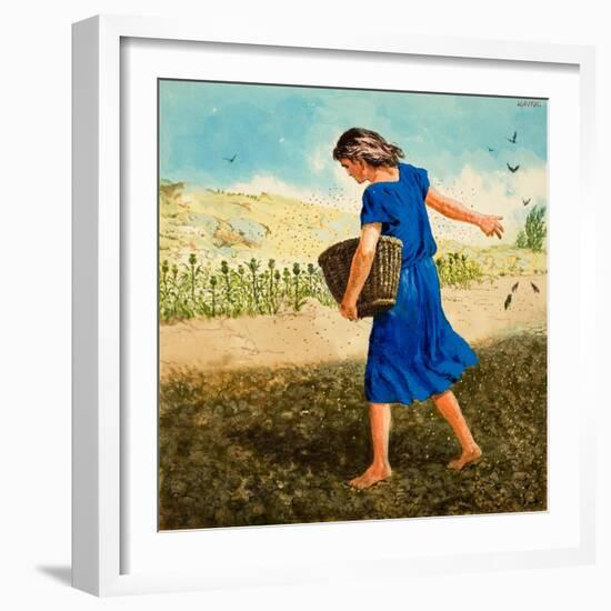 The Sower of the Seed-Clive Uptton-Framed Giclee Print