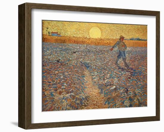 The sower. Oil on canvas.-Vincent van Gogh-Framed Giclee Print