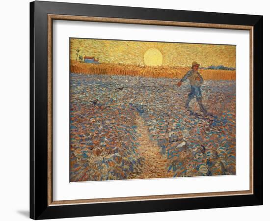 The sower. Oil on canvas.-Vincent van Gogh-Framed Giclee Print