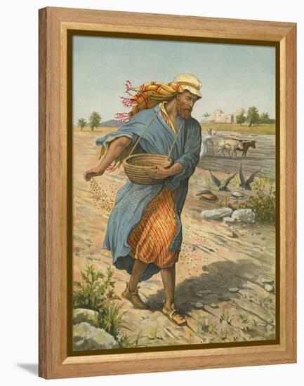 The Sower Sowing the Seed-English School-Framed Premier Image Canvas