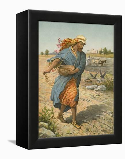 The Sower Sowing the Seed-English School-Framed Premier Image Canvas