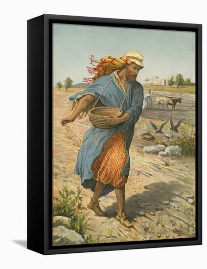 The Sower Sowing the Seed-English School-Framed Premier Image Canvas