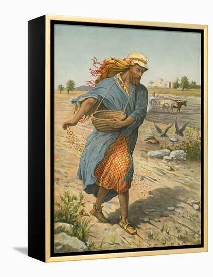 The Sower Sowing the Seed-English School-Framed Premier Image Canvas