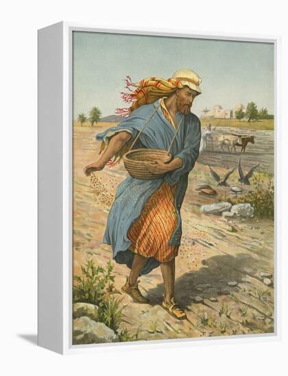 The Sower Sowing the Seed-English School-Framed Premier Image Canvas