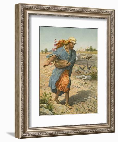 The Sower Sowing the Seed-English School-Framed Giclee Print