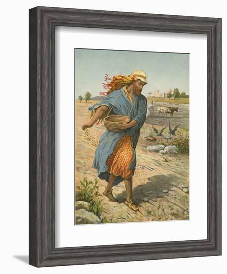 The Sower Sowing the Seed-English School-Framed Giclee Print