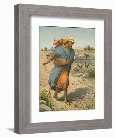 The Sower Sowing the Seed-English School-Framed Giclee Print