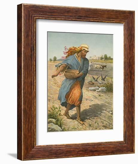 The Sower Sowing the Seed-English School-Framed Giclee Print