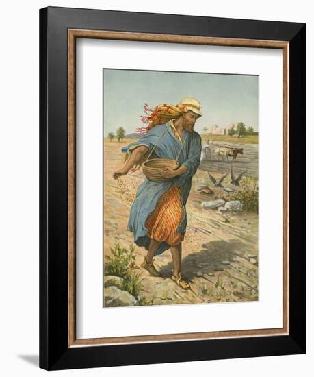 The Sower Sowing the Seed-English School-Framed Giclee Print