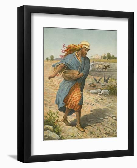 The Sower Sowing the Seed-English School-Framed Giclee Print