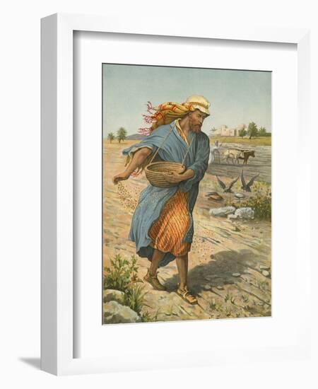 The Sower Sowing the Seed-English School-Framed Giclee Print