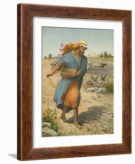 The Sower Sowing the Seed-English School-Framed Giclee Print