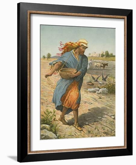 The Sower Sowing the Seed-English School-Framed Giclee Print