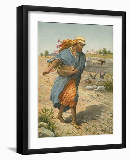 The Sower Sowing the Seed-English School-Framed Giclee Print