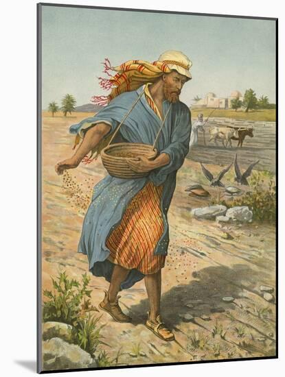 The Sower Sowing the Seed-English School-Mounted Giclee Print