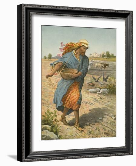 The Sower Sowing the Seed-English School-Framed Giclee Print