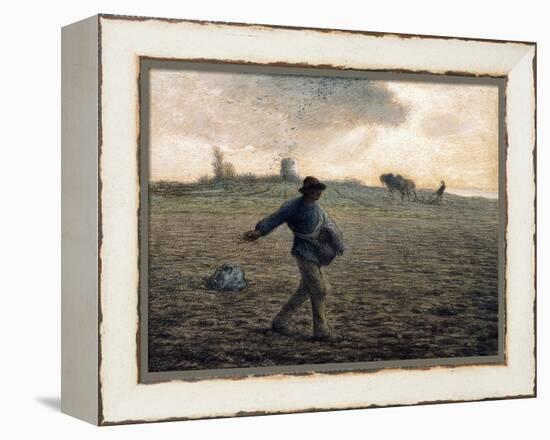 The Sower-Jean-François Millet-Framed Premier Image Canvas