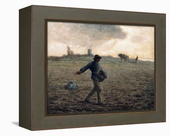 The Sower-Jean-François Millet-Framed Premier Image Canvas