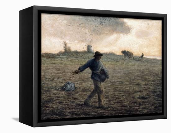 The Sower-Jean-François Millet-Framed Premier Image Canvas