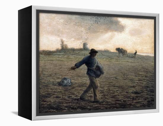 The Sower-Jean-François Millet-Framed Premier Image Canvas