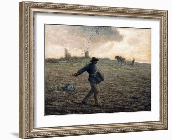 The Sower-Jean-François Millet-Framed Giclee Print