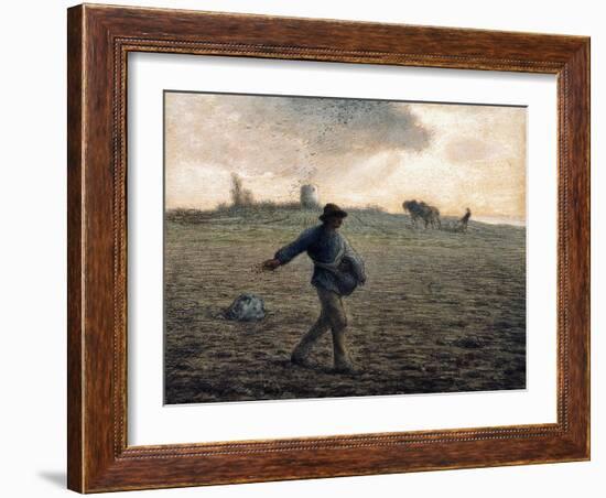 The Sower-Jean-François Millet-Framed Giclee Print