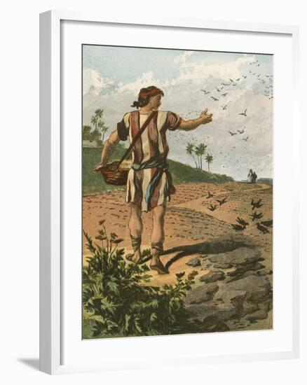 The Sower-English School-Framed Giclee Print