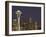 The Space Needle and Skyline at Night, Seattle, Washington, USA-Dennis Flaherty-Framed Photographic Print