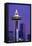 The Space Needle decorated with Christmas lights, Seattle, Washington-William Sutton-Framed Premier Image Canvas