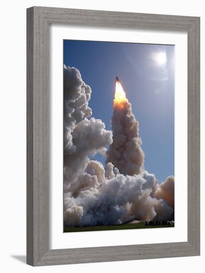 The Space Shuttle Columbia and Her Crew of Six Lifted Off from Pad 39B at 1:09 P.M.-null-Framed Photo