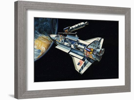 The Space Shuttle-Wilf Hardy-Framed Giclee Print