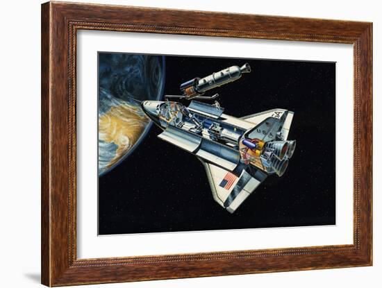 The Space Shuttle-Wilf Hardy-Framed Giclee Print