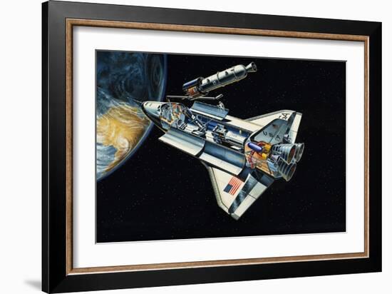 The Space Shuttle-Wilf Hardy-Framed Giclee Print