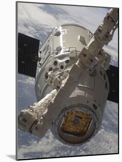 The SpaceX Dragon Commercial Cargo Craft During Grappling Operations with Canadarm2-Stocktrek Images-Mounted Photographic Print