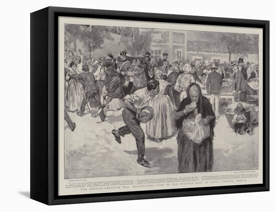 The Spanish-American War, Distributing Food to the Starving Poor at Santa Cristina, Madrid-Frank Craig-Framed Premier Image Canvas