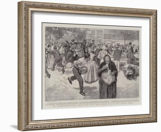 The Spanish-American War, Distributing Food to the Starving Poor at Santa Cristina, Madrid-Frank Craig-Framed Giclee Print