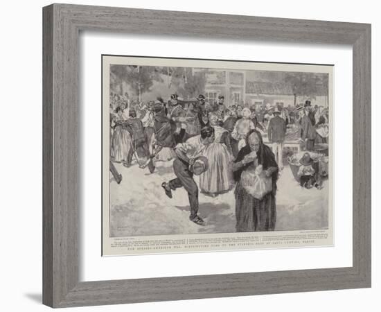 The Spanish-American War, Distributing Food to the Starving Poor at Santa Cristina, Madrid-Frank Craig-Framed Giclee Print