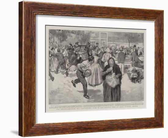 The Spanish-American War, Distributing Food to the Starving Poor at Santa Cristina, Madrid-Frank Craig-Framed Giclee Print