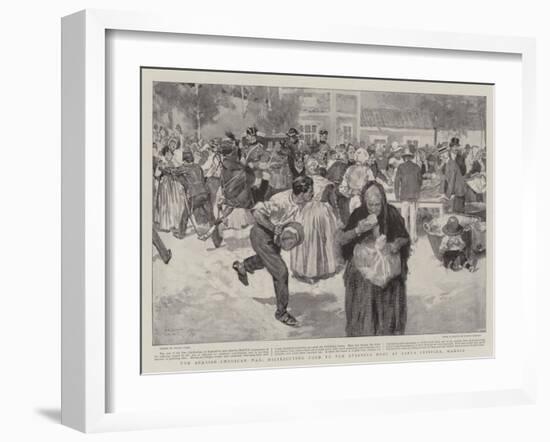 The Spanish-American War, Distributing Food to the Starving Poor at Santa Cristina, Madrid-Frank Craig-Framed Giclee Print