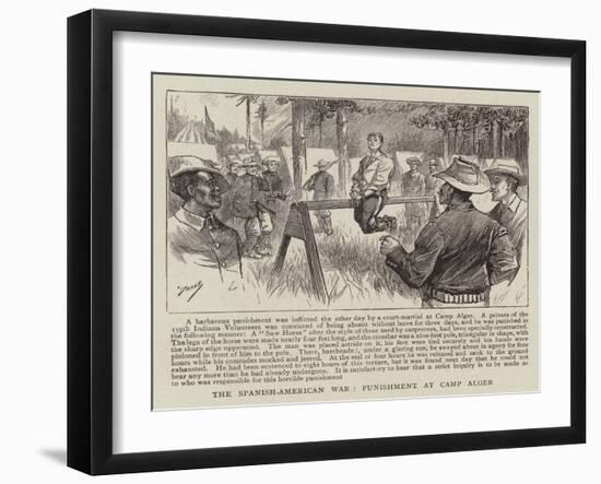 The Spanish-American War, Punishment at Camp Alger-null-Framed Giclee Print