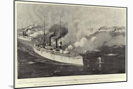 The Spanish-American War, the Battle of Manila, the Fighting in Cavite Bay-Joseph Nash-Mounted Giclee Print