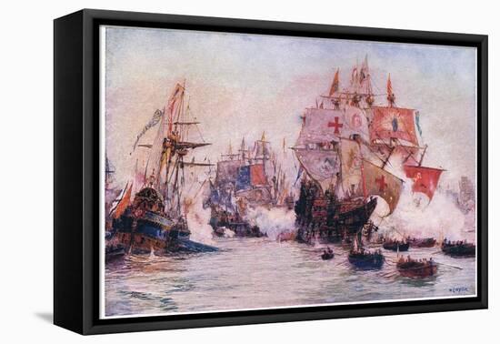 The Spanish Armada 1588, 1915-William Lionel Wyllie-Framed Premier Image Canvas